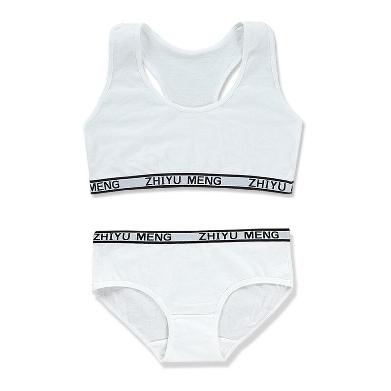 Reggiseno da allenamento per ragazze senza inserto doppi strati in puro cotone traspirante che assorbe il sudore sport per 8-14 anni ragazze adolescenti KF938