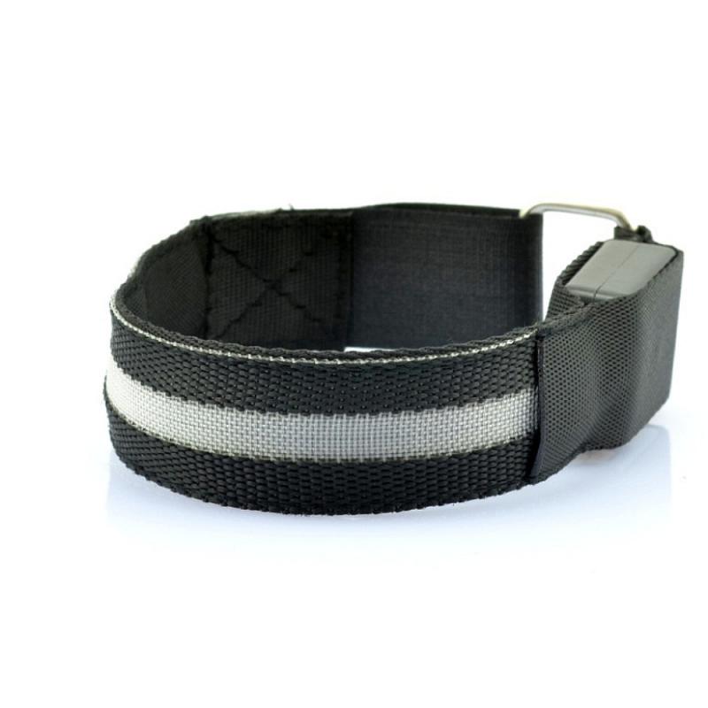 Pulseras deportivas ligeras para correr al aire libre, brazaletes ajustables con USB LED brillante para corredores, corredores, ciclismo, deportes de equitación, seguridad: colorful light