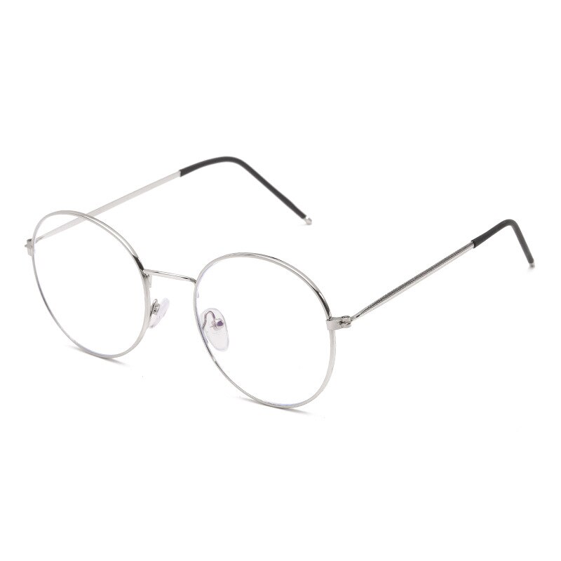 1PCs Women Men Metal Vintage Round Glasses Oversized Glasses Frame Optical Eyeglass Frame Spectacles Eyeglasses: E