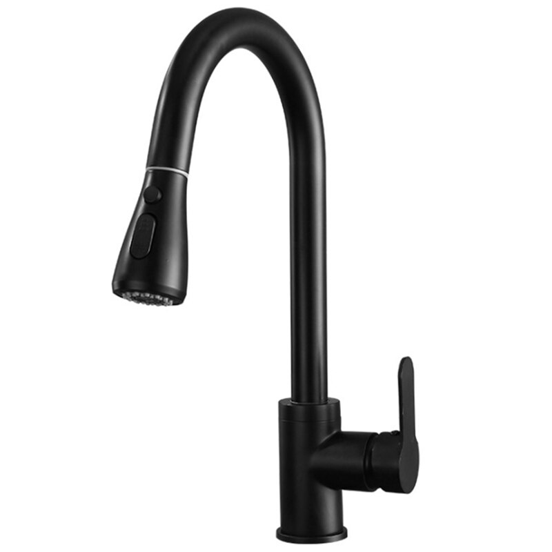 Pull-Down Kitchen Faucet Kitchen Sink Mixing Faucet 2 Kinds of Shower Nozzles and Cold Faucet: Default Title