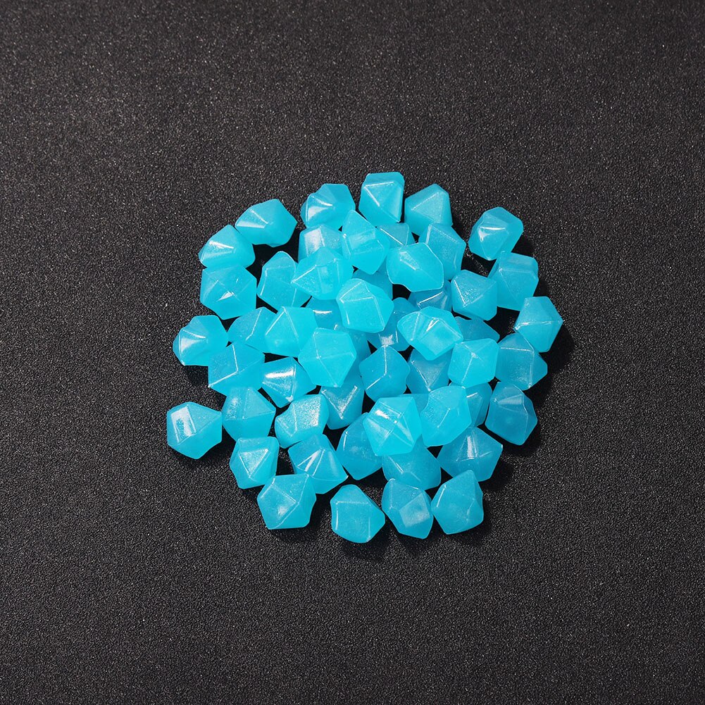 Piedras luminosas que brillan en la oscuridad, 100 piezas, decoración para exteriores, pecera, paisaje de Acuario, guijarros decorativos, rocas