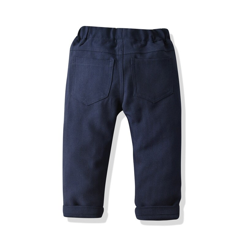 Azul escuro crianças colete calças 2 pçs/set meninos roupas formais cavalheirismo terno festa de aniversário traje calças qualidade superior roupas