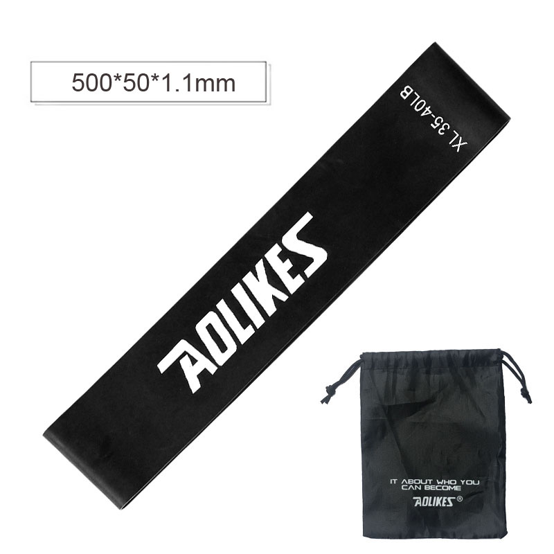 AOLIKES-banda de resistencia de látex Natural para entrenamiento de fuerza, bandas de goma para CrossFit, 1 unidad, 6 niveles disponibles: Black