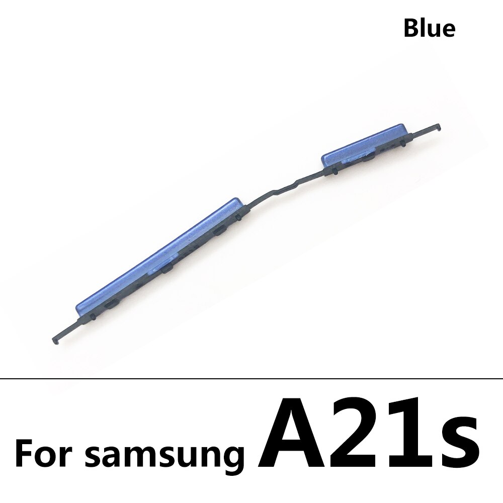 Nueva tecla de encendido lateral + botón de volumen para Samsung A10S, A20S, A21S, A30S, A50S, pieza de repuesto, accesorios de teléfono móvil: A21S Blue