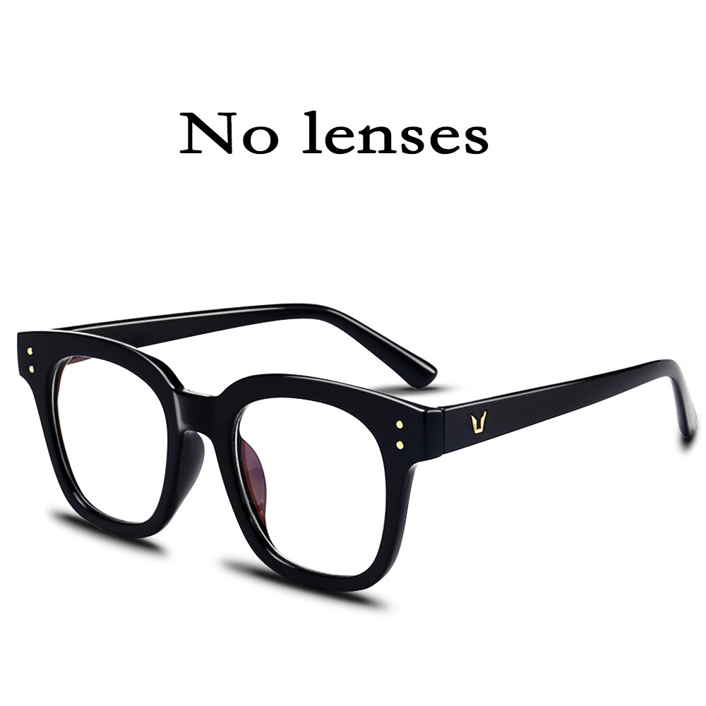 RMM brand unisex Mirror Anti-Blue-ray glasses Plain glasses Lens with Myopic Glasses Frame for women men student: No lenses