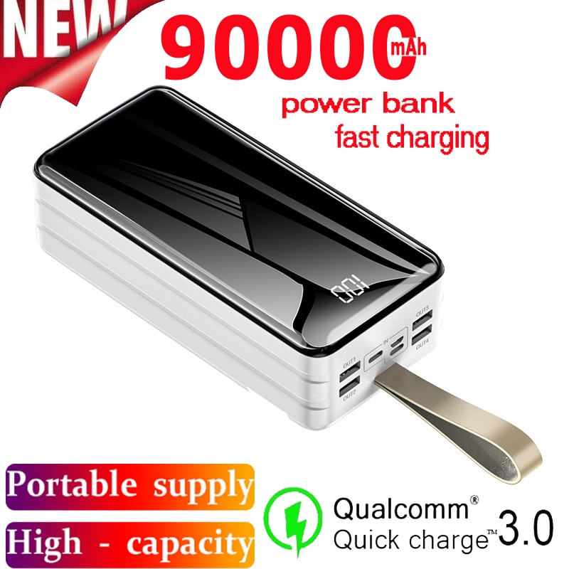 Power Bank 90000 Mah Draagbare Opladen Lader Powerbank 90000 Mah Mobiele Telefoon Externe Batterij Poverbank Voor Xiaomi Mi