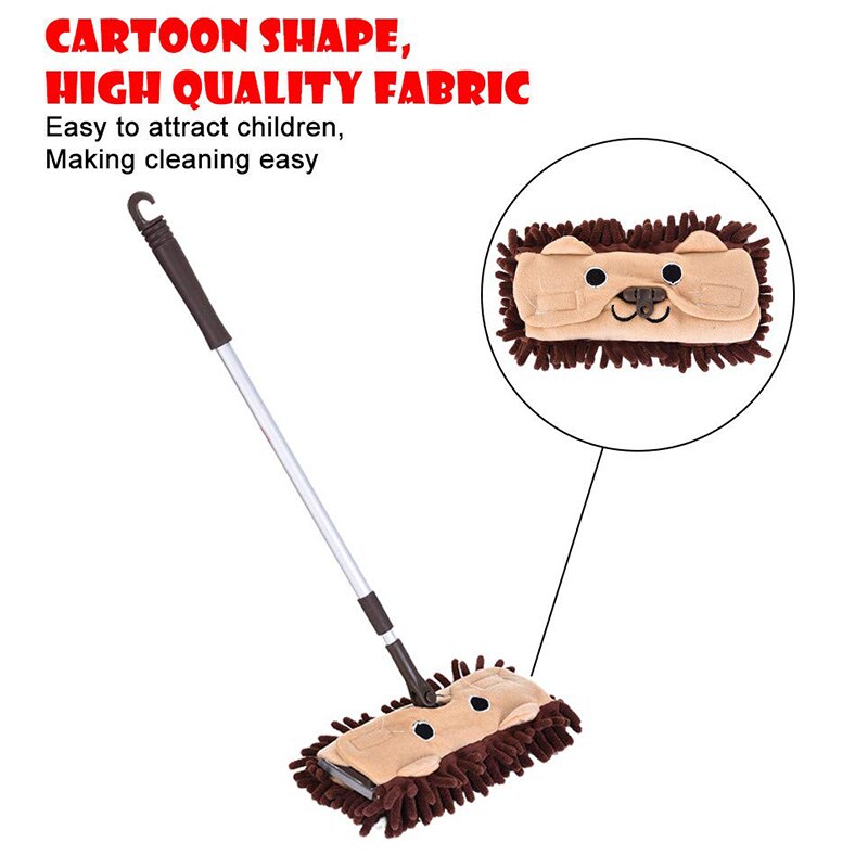 AF88 -Mini Housekeeping Cleaning Tools Set for Children,3Pcs Include Complete Adorable Small Mop, Small Broom, Small Dustpan for