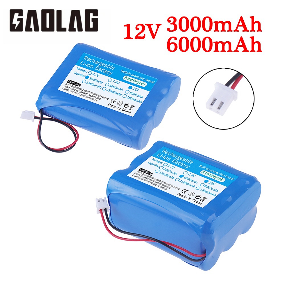 12V 3000mAh / 6000mAh Rechargable Pack For Speaker Flashlight Monitor CCTV Camera Battery 12.6 V 11.1V 18650 Lithium-ion Battery