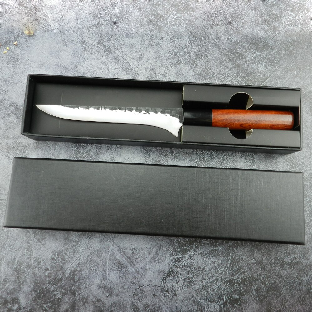 RZD 6 INCH Boning Filleting Knife Stainless Steel Slicing Meat Fish Wood Handle Japanese Style Box Cooking Accessory