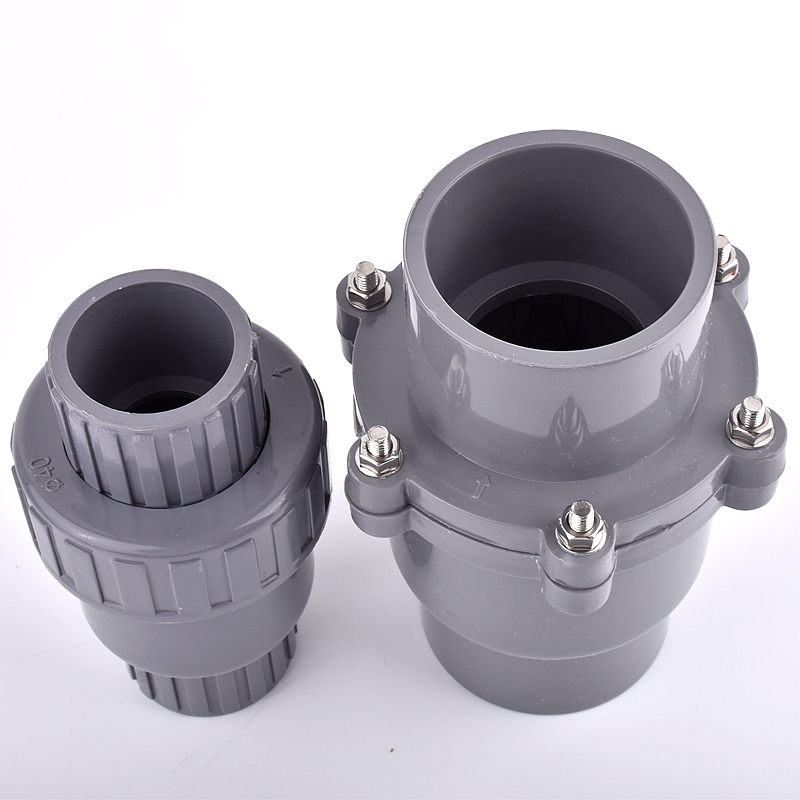 1pc ID 25~110mm PVC Check Valve Water Supply Pipe One-Way Valve Watering Irrigation Tube Connector Aquarium Fish Tank Adapter