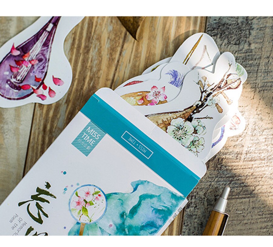 MISS TIME poem memories postcard greeting card Bookmark Letter paper 1 lot = 1 pack = 30 pcs