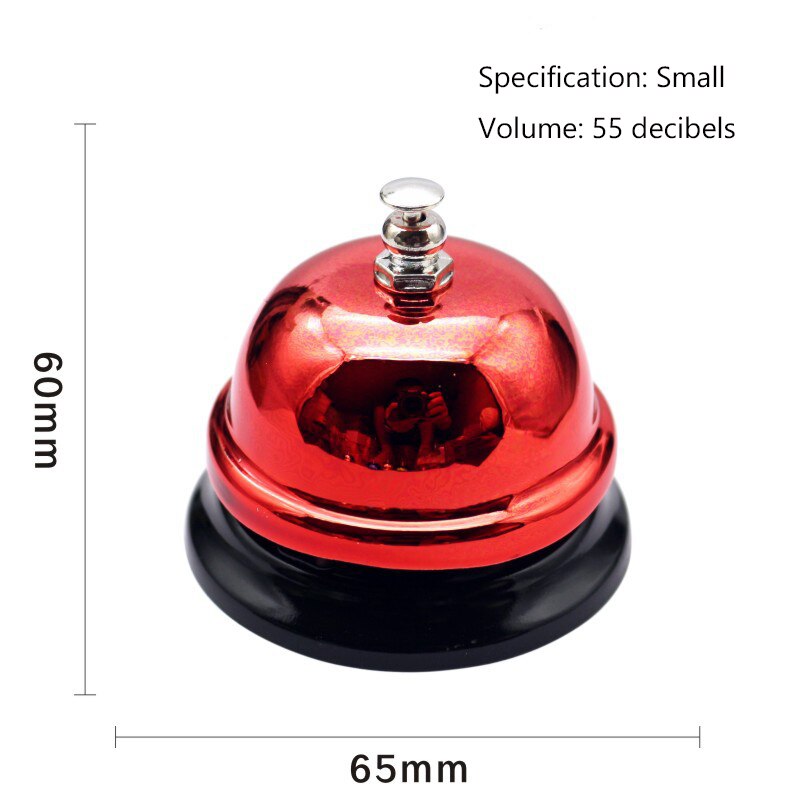 65mm ringe bjelle skrivebord julekjøkken hotelldisk resepsjon juleklokker liten enkeltklokke spiseklokkebord innkallingsklokke