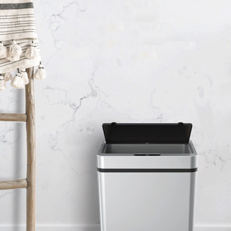 Automatic Pressless Intelligent Induction Motion Sensor Kitchen Trash Can Wide Opening Sensor Waste Garbage Bin