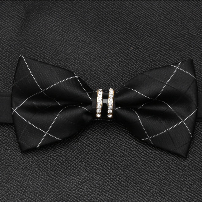 Men Luxurious Bowtie Groom Mens Striped Plaid Cravat Gravata Butterfly Wedding Bow Ties for Male Accessories Tie: LD-Z-011