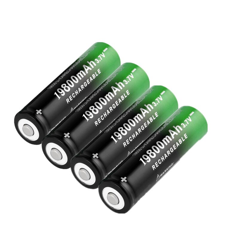 2-50 Stuks 18650 3.7V 19800Mah Li-Ion Batterij Oplaadbare Lithium Batterijen Voor Zaklamp Koplamp Elektronische Speelgoed