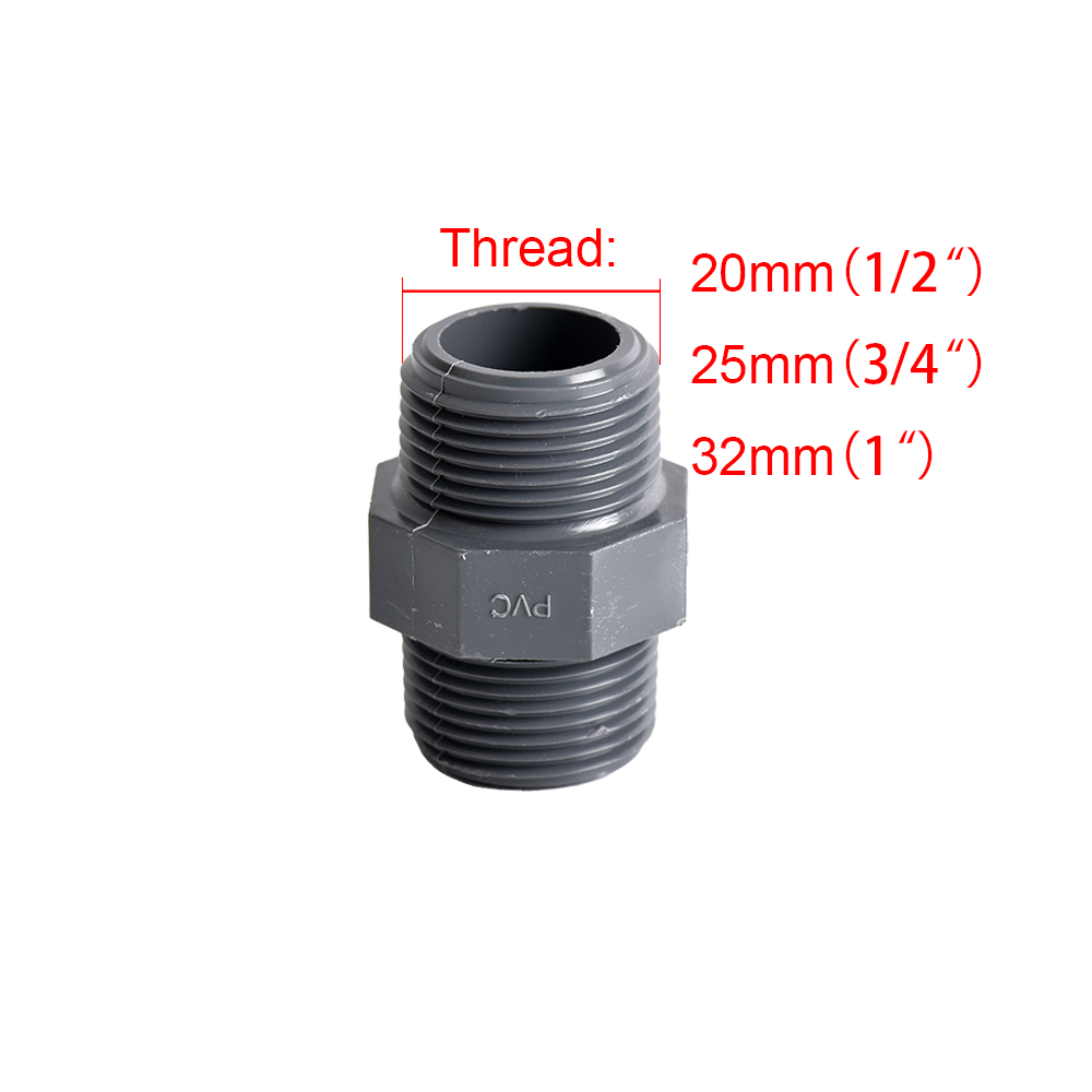 Conector de rosca hembra de PVC 1/2 3/4 1, 20/25/32mm, codo recto, adaptador de 3 vías para tubería de acuario de riego de jardín: Marrón / 1"