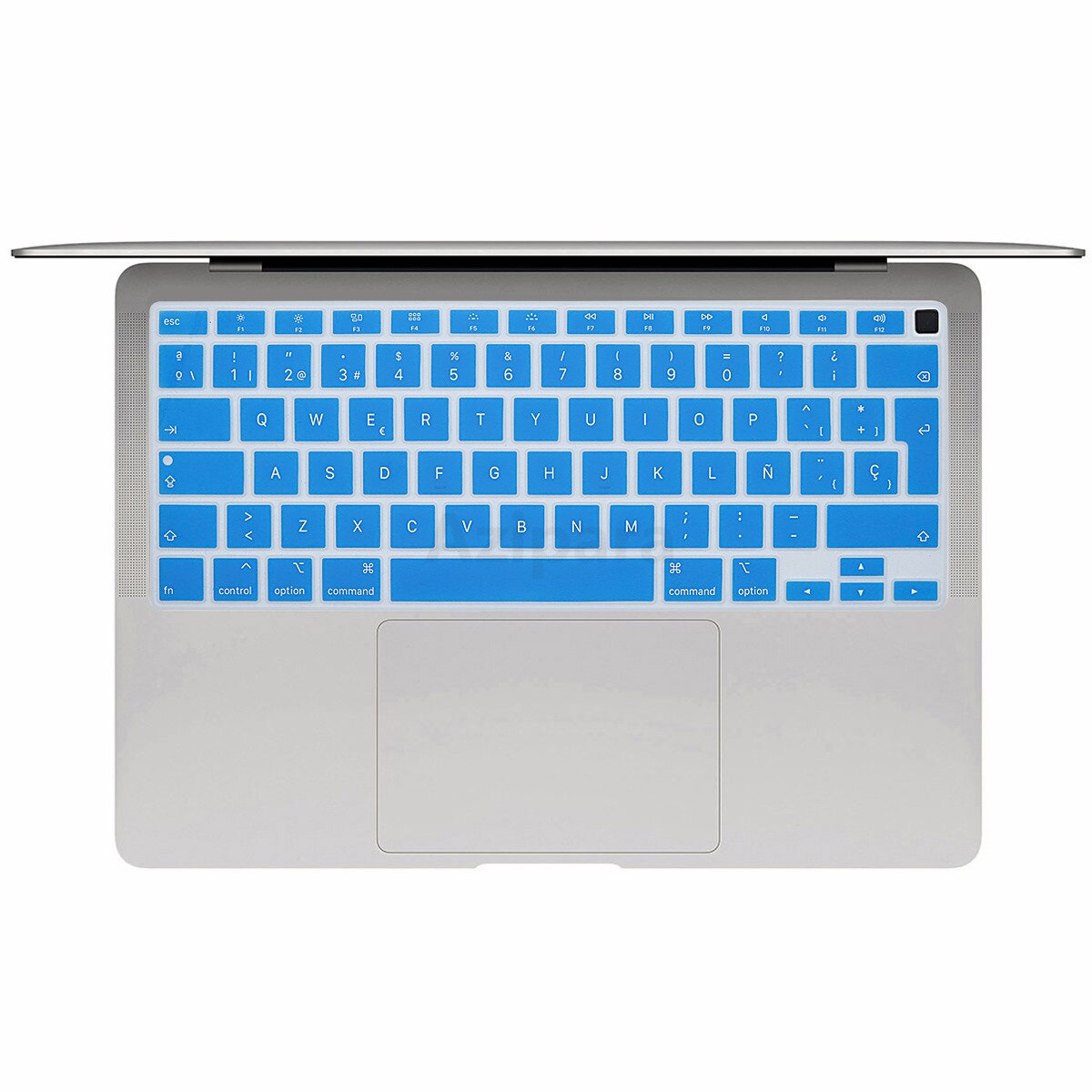 Eu Layout Zacht Voor Macbook Air M1 Chip A2337 Eu Spaans Toetsenbord Cover Silicium Voor Macbook Air 13 2020M1 chip Keyboard Skin: EU-Skyblue