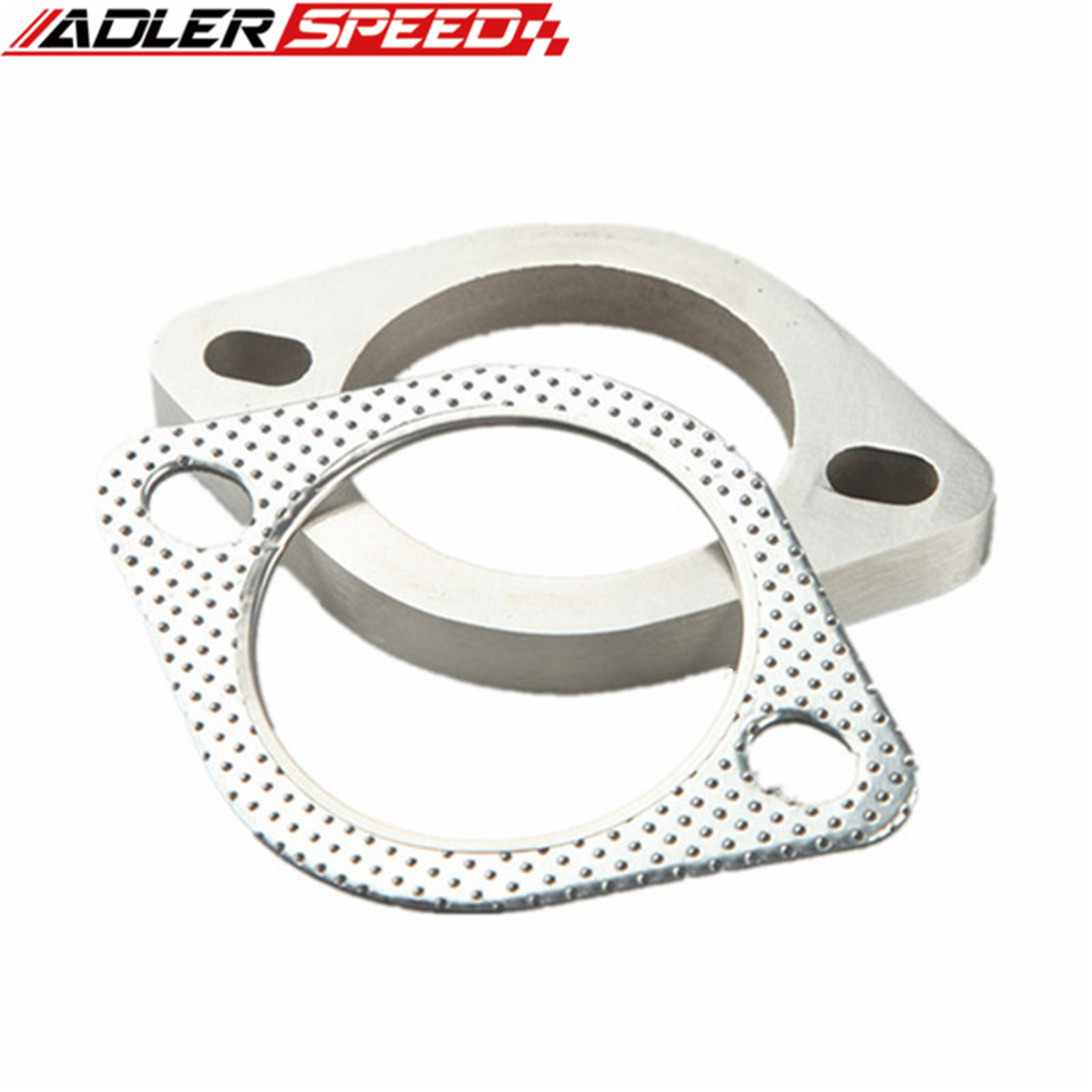 3.5" 2-Bolt Stainless Exhaust Flange And Exhaust Gasket For 2 Bolt Flange: army green