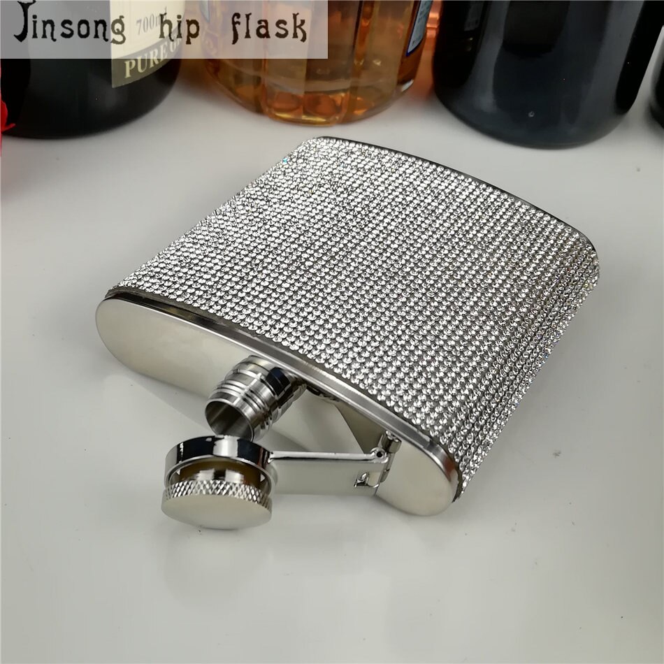 Roestvrij staal met diamant heupfles, Speciale heupfles voor Dames
