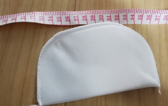20 paar/partij 14*8*1cm zwarte witte spons schoudervullingen voor zomerkleding mannen vrouwen t-shirt naaien knutselen doe-het-zelf accessoires 1531: Wit