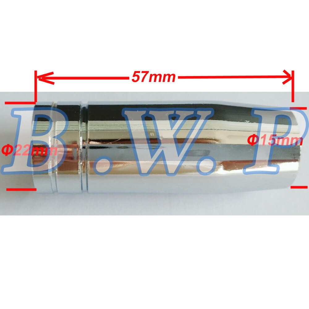 Copper MB 25AK MIG Torch Gas Nozzle 15mm Conical Style, 10pcs