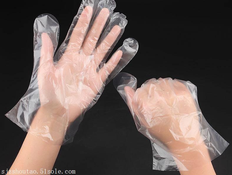 Elastische Handschoenen Transparante Handschoenen 2 Gat Opknoping Hdpe Handschoenen Food Restaurant Eenmalig Gebruik Wegwerp Handschoenen 10000Pcs Pack