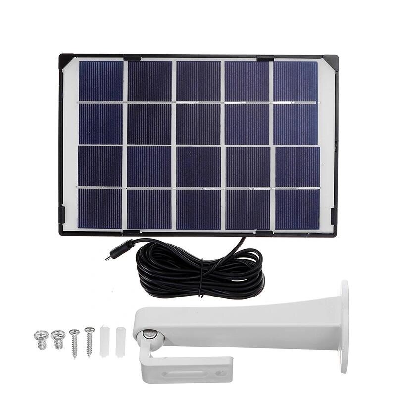 mini pannello solare 20W impermeabile per telecamera di sicurezza IP caricabatterie esterno per banca di energia solare con cavo di ricarica micro USB 5M/16Ft 5V: Default Title