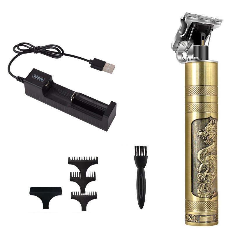 T9 Electric Hair Trimmer USB Rechargeable Hair Clipper Cordless Shaver Men Baldheaded Hair Clipper Barber Hair Cutting Machine: Style 3