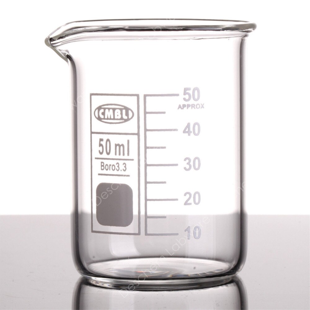 50mL Glass Beaker,Low Form Chemistry Laboratory Glassware