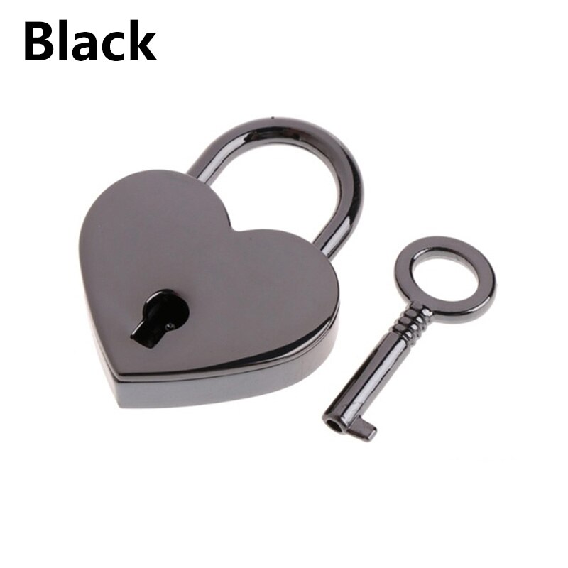 Mini candado con forma de corazón Vintage, candado, bolso con llavero, diario, Protector de joyería, Maleta, candado de equipaje, 1 ud.: 9