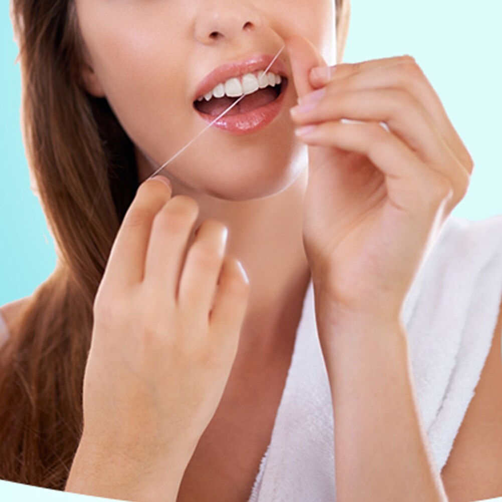 Biodegradable Dental Floss Bamboo Charcoal Floss 4 Rolls 120m Natural Silk Spool Eco-Friendly Zero Waste Oral Care