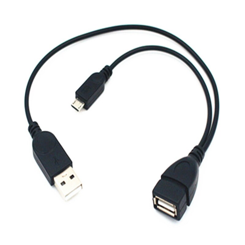 Micro USB 2.0 5 Pin Host OTG Cable adapter With USB Power For Cell Phone Tablet PC mobile phone external U disk reader cable