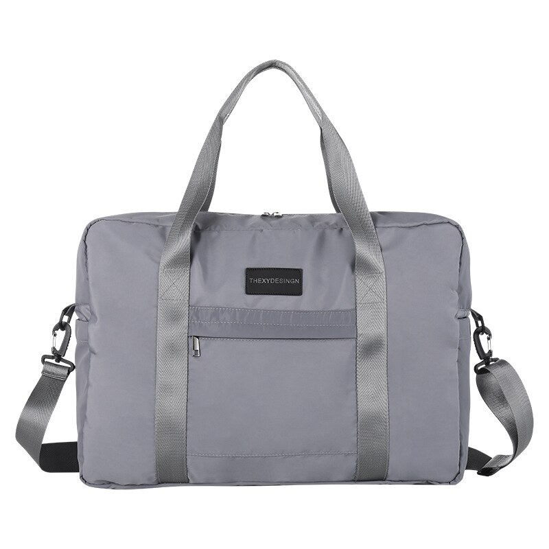 Torba podróżna damska wodoodporna Oksford składana weekendowa duża torba na co dzień torby podróżne o dużej pojemności duży worek marynarski crossbody dla dziewczynek: Jasny szary