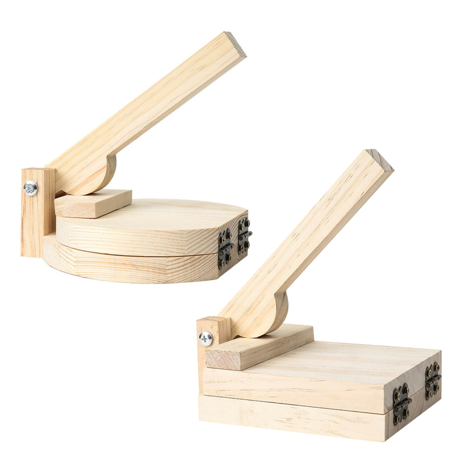 Prensa de madera para tortillas, Panel de cuero rodante de madera sólida, artefacto de piel para dumplings, placa de cuero prensada doméstica