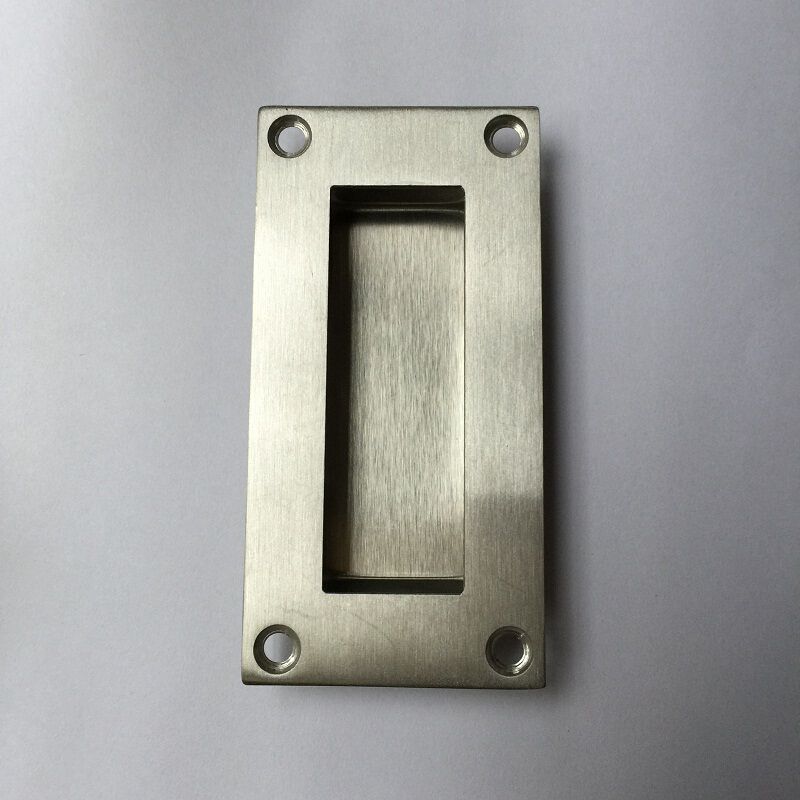 Rectangular Face Fix Flush Recessed Sliding Door Pull Handle Stainless Steel