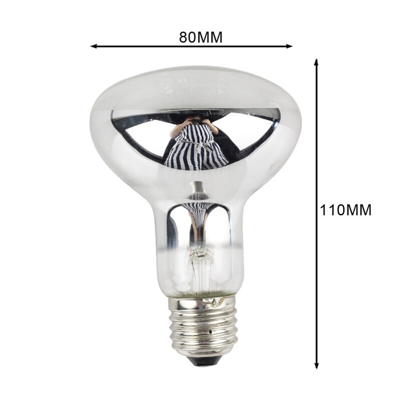 75W 2-Pack Basking Spot Heat Lamp Bulb 110V Soft Glow UVA Glass Cover Heat Lamp Bulb Light for Lizard Bearded Dragon Chameleon S