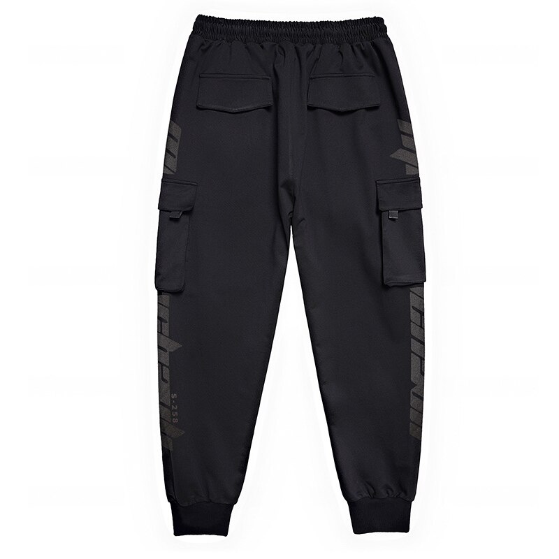 Pussihousut miehet hip hop katumuotit rahtihousut iso koko 7xl collegehousut miesten lenkkeilijä oversize housut musta  hx531