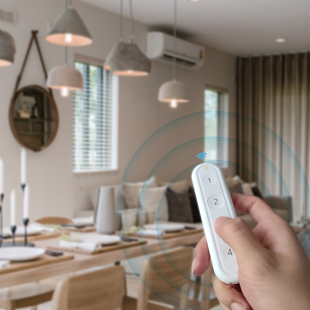 Tuya ZigBee 3.0 Wireless 4-Button Portable Remote Works with Smartthings Conbee Deconz Stick Domoticz Hub Required