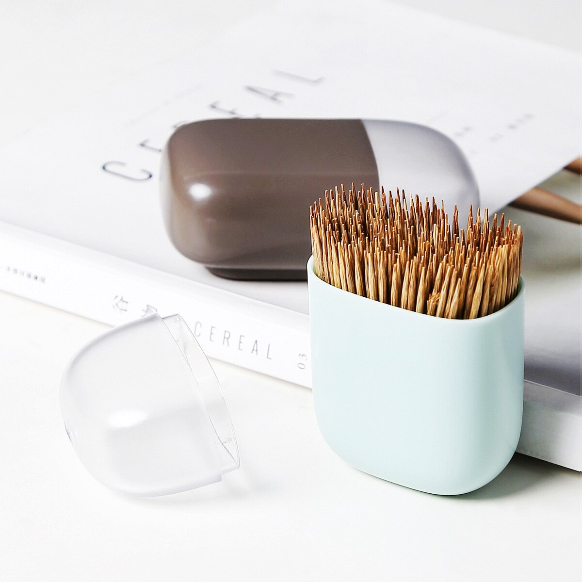 Magnetic Toothpick Holder Container Portable Toothpick Box Refrigerator Microwave Oven Household Table Toothpick Dispenser