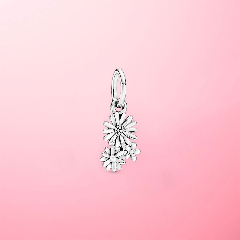 VENDITA CALDA 10 Stili 925 Sterling Silver Ciondola I Branelli di Fascino Fit Originale Pamura Del Braccialetto Del Pendente Della Collana del Regalo Dei Monili: Daisy Flower