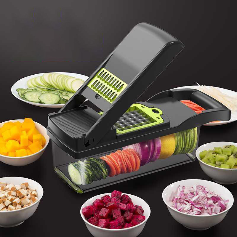 Multifunctional Vegetable Cutter Mandoline Slicer 8 Blades Vegetable Choppers With cut-resistant Gloves Onion Potato Slicer Dice