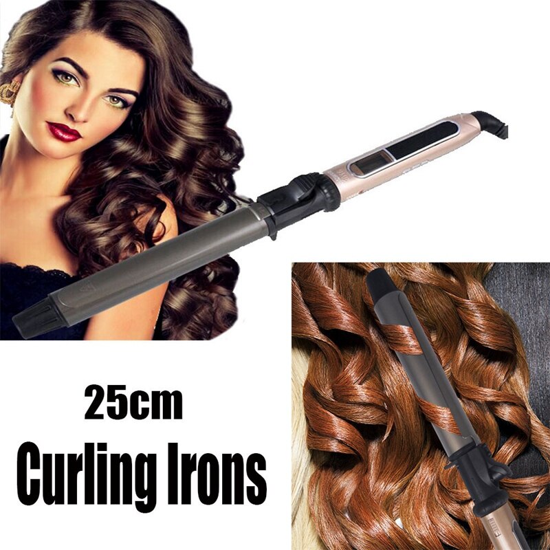 Ceramic Hair Curler Rotating Curling Iron Wand Curling Irons LCD Wand Curlers Hair Styling Tools