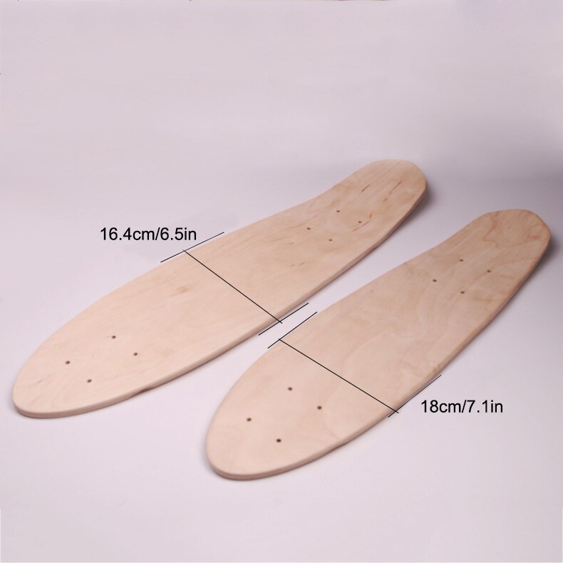 24/27 zoll 7 Schicht DIY Skateboard Deck Maples Große Fisch Board mit Hoher Für Teen Erwachsene BV789