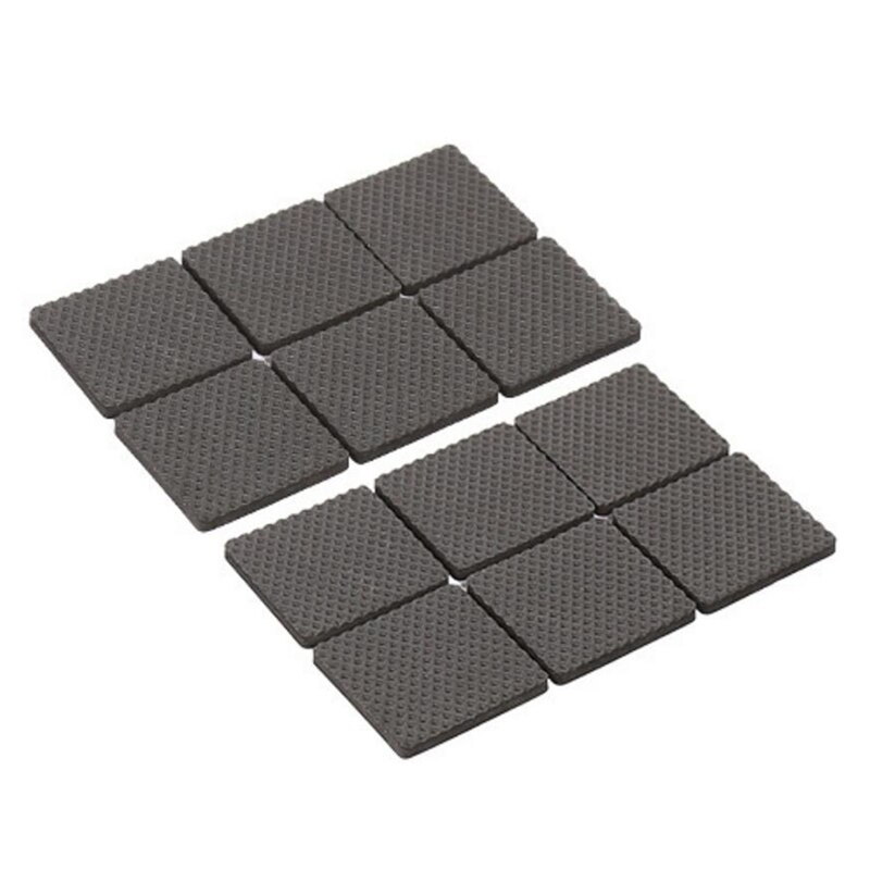 Zachte Verdikking Meubels Been Tapijt Anti Scratch Zelfklevende Floor Protectors Voor Stoel Tafel Anti Slip Stoelpoot Caps: Square 12 pieces