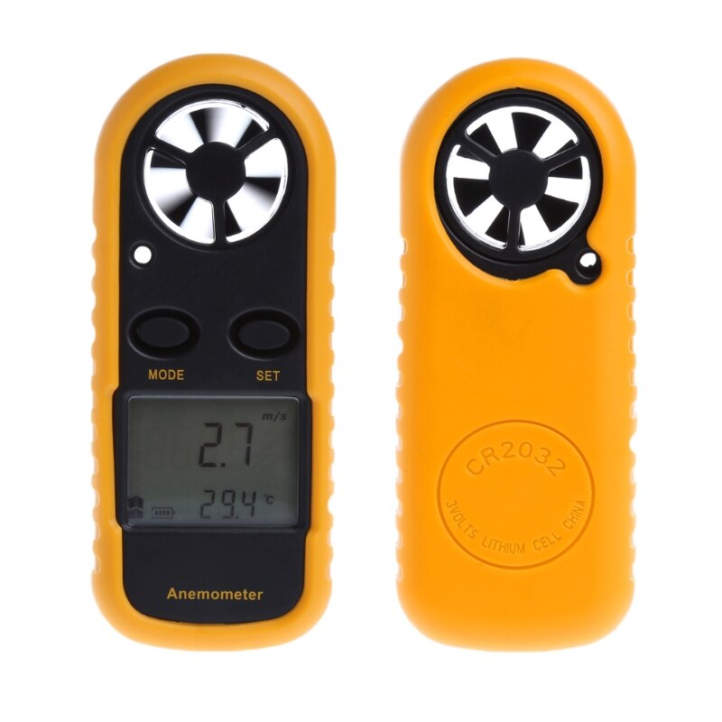 GM816 6 Digital Anemometer Wind Speed Meter Anemometro Air Guage Temperature 30m/s -10~45C LCD Backlight Display Handheld
