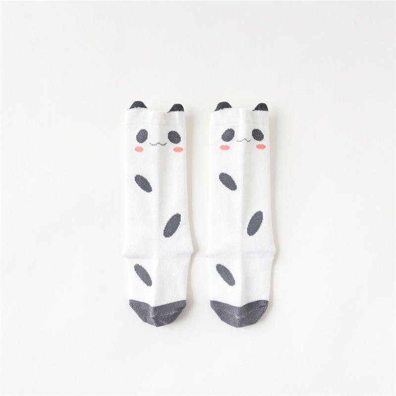 Wecute Blauwe Strepen Katoenen Kids Sok Anti Slip Cartoon Knie Hoge Babysokjes Voor Jongens Meisjes Baby Accessoires Beenwarmers: WHITE / for 1-3years