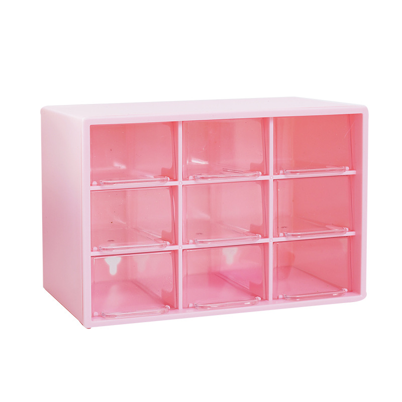 Bureau-organizer, compacte, draagbare opbergdoos met meerdere vakken, stofbestendige bureau-lade-organizer voor studiekamer of slaapkamer