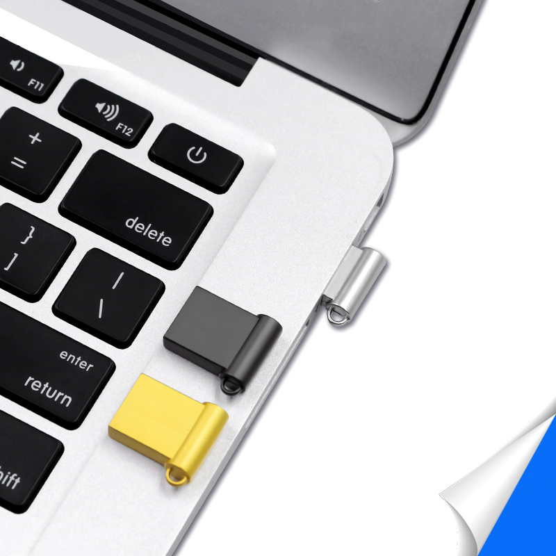 Mini Pendrive in metallo da 128 GB con portachiavi, chiavetta USB 2.0 portatile per trasferimento di archiviazione dati, idea regalo creativa