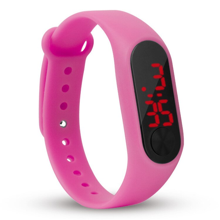 Simple ure til kvinder hånd ring ur led sports elektronisk ur reloj deportivo para ure til mænd: Lyserød