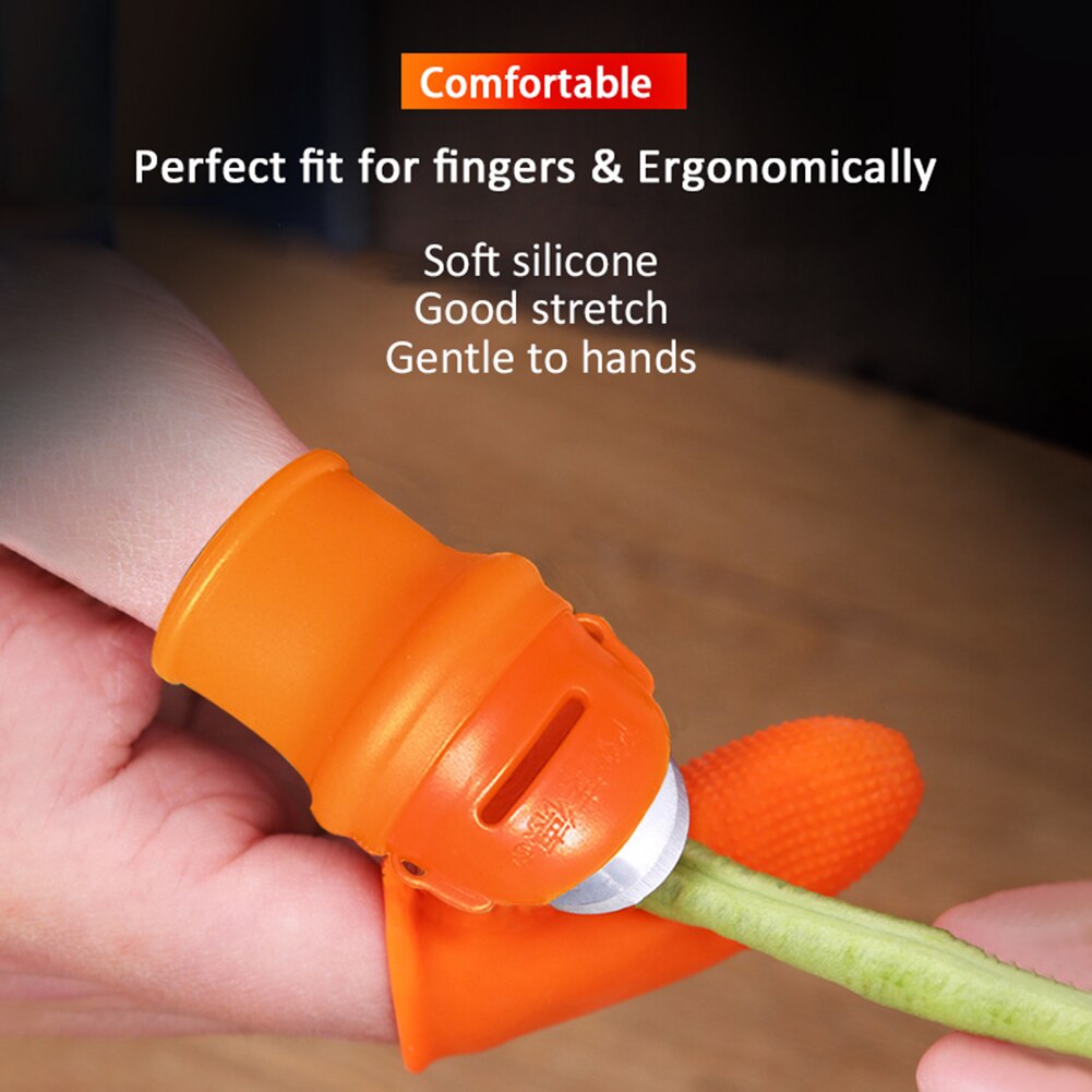 Thumb Guard Cutter Beans Picker High Elasticity Finger Guards Plant Picking Tool Kitchen Gadget Save Effort Gardening Tool